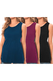 Beaisland 3 Pack Women Maternity Tank Tops Sleeveless Pregnancy Tank Shirts Postpartum Tops Basic Shirts Summer