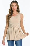Bearsland Women's Sleeveless Round Neck Nursing Tank Top