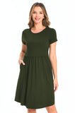 Bearsland Women's Short Sleeves Nursing Dresses with Pockets