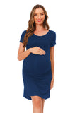 Bearsland Women Summer Short Sleeve Maternity Dress