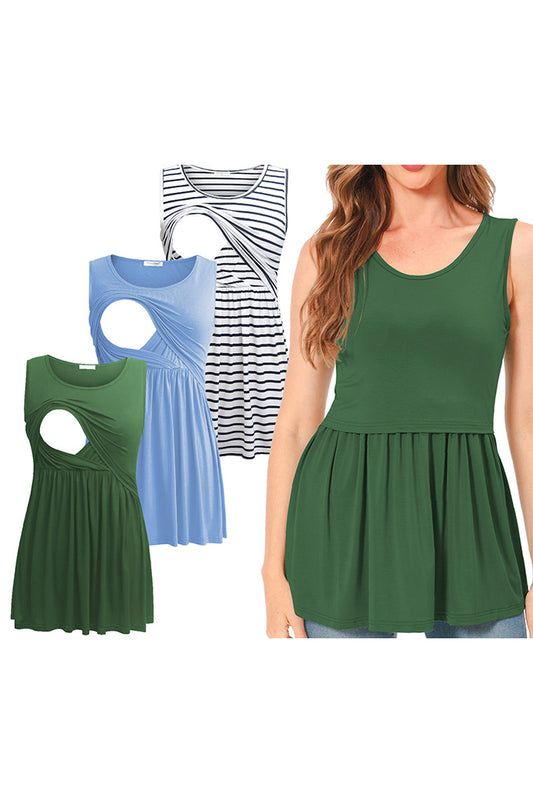 Bearsland Sleeveless Round Neck Nursing Tank Top