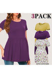 Bearsland Scoop Neck Short Sleeve  Maternity Tops