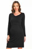 Bearsland Women's V-Neck Long Sleeve Maternity Dresses Nursing Dresses