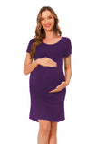 Bearsland Women Summer Short Sleeve Maternity Dress