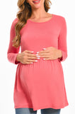 Beaisland Women's Long Sleeve Maternity Shirts Basic Casual Pregnancy Top