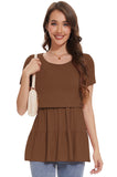 Bearsland Women’s Nursing Top 3pack Short Sleeve Scoop Neck Nursing Shirt