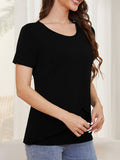 Beaisland Maternity Shirts Short Sleeve Nursing Tops, 3-Pack