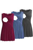Bearsland Women's Sleeveless Round Neck Nursing Tank Top