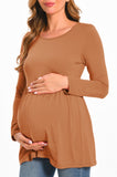Beaisland Women's Long Sleeve Maternity Shirts Basic Casual Pregnancy Top