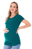 Bearsland Women's Maternity T-Shirt 3-Pack Classic Side Ruffle