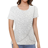 Beaisland Maternity Shirts Short Sleeve Nursing Tops, 3-Pack