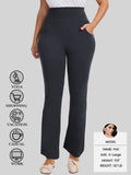 Womens Plus Size Flare Leggings with Pocket 3-Pack