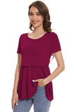 Bearsland Women’s Nursing Top 3pack Short Sleeve Scoop Neck Nursing Shirt