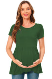 Bearsland Maternity Tops Short Sleeve Scoop Neck Pregnancy Clothes