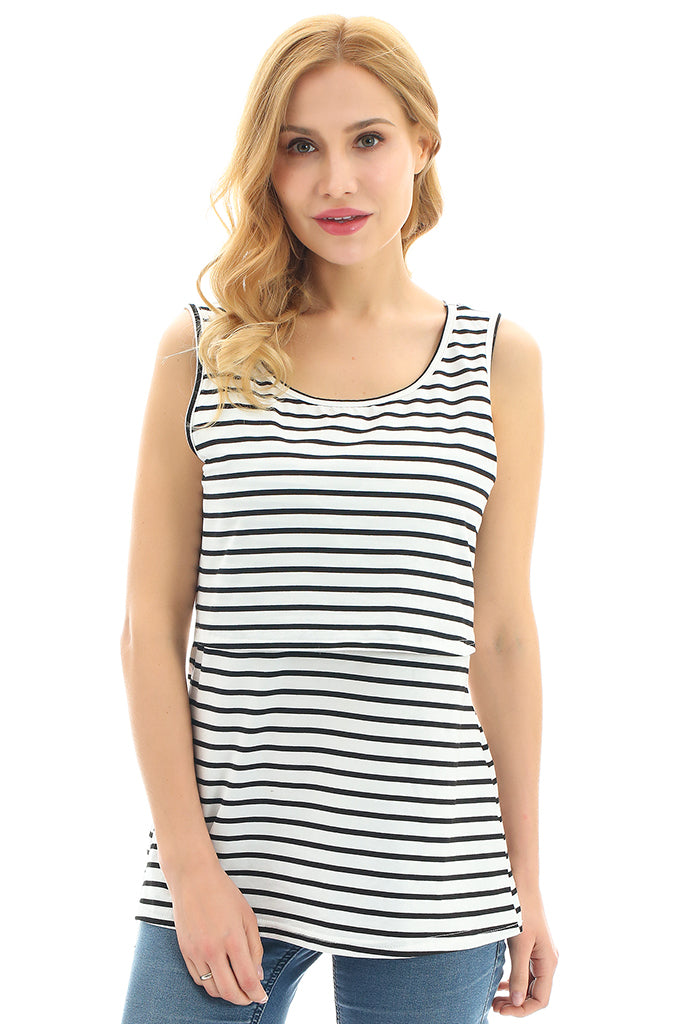 Bearsland Women's Sleeveless Maternity Nursing Tank Tops