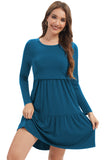 Bearsland Women’s Long Sleeve Nursing Dress with Pocket