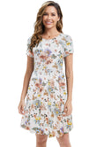Bearsland Women's Short Sleeves Nursing Dresses with Pockets