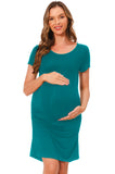 Bearsland Women Summer Short Sleeve Maternity Dress