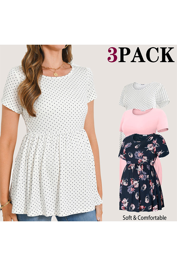 Bearsland Scoop Neck Short Sleeve  Maternity Tops