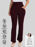 Womens Plus Size Flare Leggings with Pocket 3-Pack