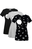 Bearsland Womens V Neck Nursing Tops Maternity Breastfeeding Tee Shirts