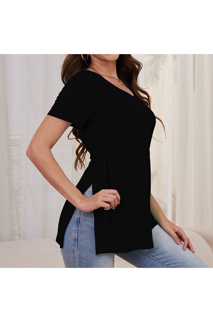 Bearsland Women's Maternity Shirt Casual Tops Side Split Pullovers Pregnancy Clothes
