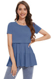 Bearsland Women’s Nursing Top 3pack Short Sleeve Scoop Neck Nursing Shirt