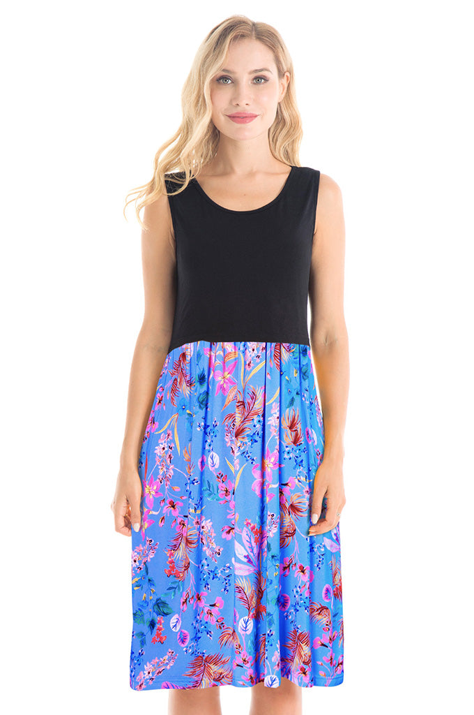 Bearsland Women's SleevelessNursing Breastfeeding Dresses with Pockets Bearsland Women's SleevelessNursing Breastfeeding Dresses with Pockets