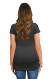 Bearsland Women's Maternity T-Shirt 3-Pack Classic Side Ruffle