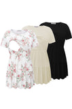 Bearsland Women’s Nursing Top 3pack Short Sleeve Scoop Neck Nursing Shirt