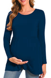 Beaisland Women's Long Sleeve Maternity Shirts Basic Casual Pregnancy Top