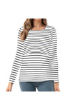 Women's Maternity Nursing Tops Comfy Long Sleeve Breastfeeding T-Shirt 3-Pack