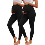 Bearsland Women's Plus Size Maternity Leggings Two-Piece Set