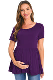 Bearsland Maternity Tops Short Sleeve Scoop Neck Pregnancy Clothes