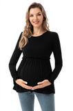 Bearsland  Long Sleeve Round Neck Casual Pregnancy Clothes