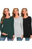 Beaisland Women's Long Sleeve Maternity Shirts Basic Casual Pregnancy Top