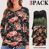Womens Maternity Long Sleeve Tshirt 3 Packs