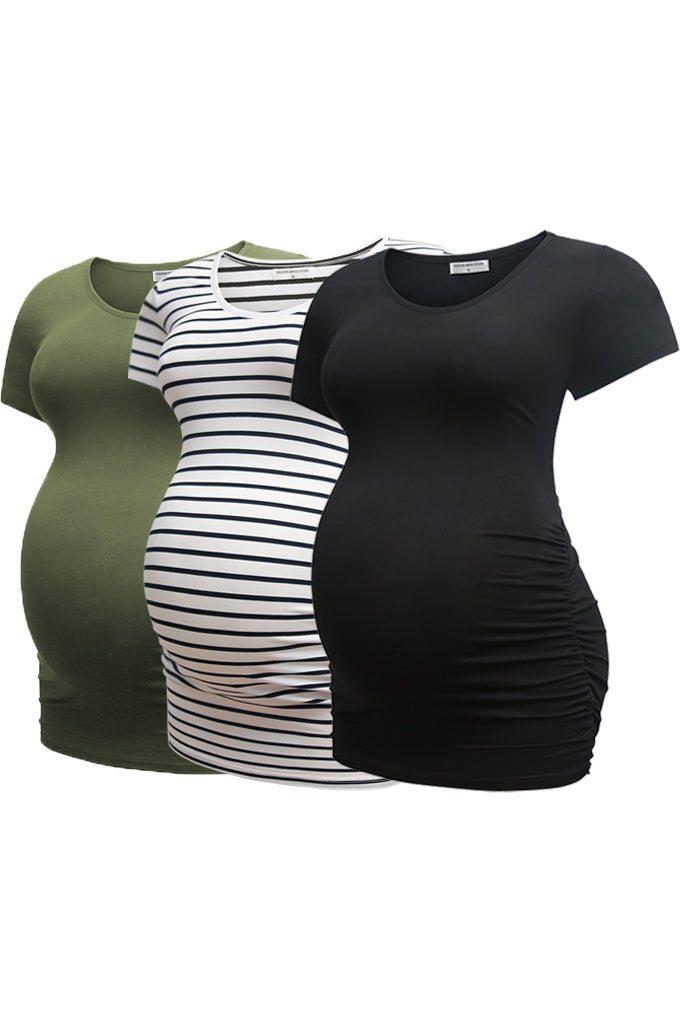 Bearsland Women's Maternity T-Shirt 3-Pack