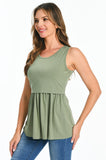 Bearsland Women's Sleeveless Round Neck Nursing Tank Top