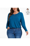 Women's Plus Size Tops Crew neck Long Sleeve Shirts Loose Tunic Tops Fall Shirts