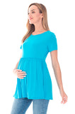 Bearsland Scoop Neck Short Sleeve  Maternity Tops