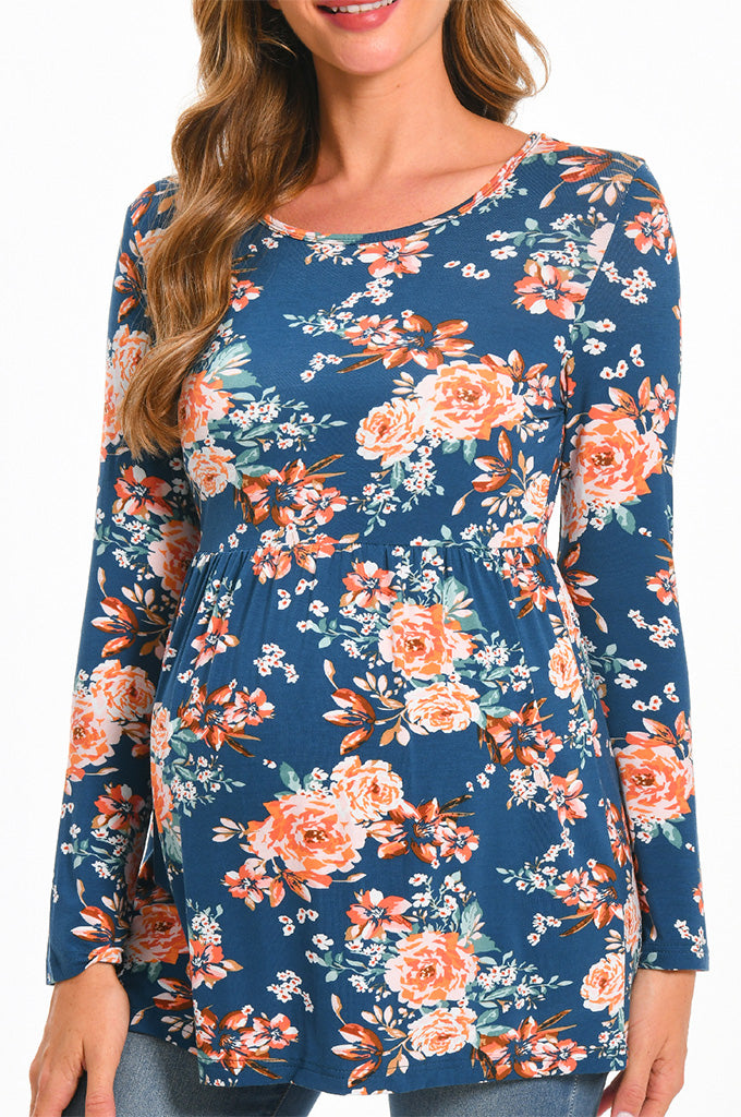 Beaisland Women's Long Sleeve Maternity Shirts Basic Casual Pregnancy Top