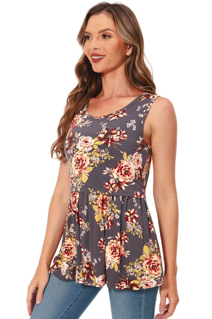 Bearsland Women's Sleeveless Round Neck Nursing Tank Top