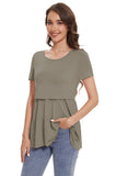 Bearsland Women’s Nursing Top 3pack Short Sleeve Scoop Neck Nursing Shirt