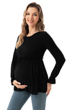 Bearsland  Long Sleeve Round Neck Casual Pregnancy Clothes