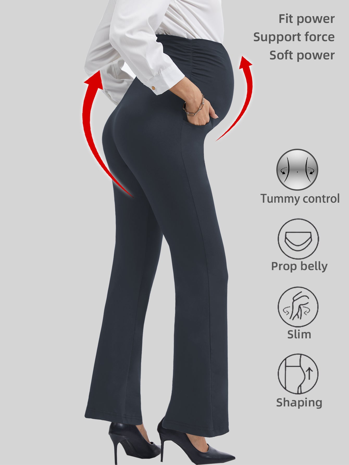 Beaisland Women's Plus Size Maternity Pants
