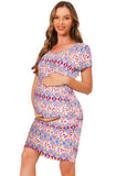 Bearsland Women Summer Short Sleeve Maternity Dress