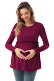 Bearsland  Long Sleeve Round Neck Casual Pregnancy Clothes