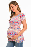 Bearsland Scoop Neck Short Sleeve  Maternity Tops