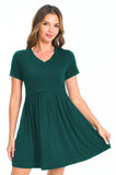 Bearsland Women's Short Sleeve Maternity Nursing Dress with Pockets